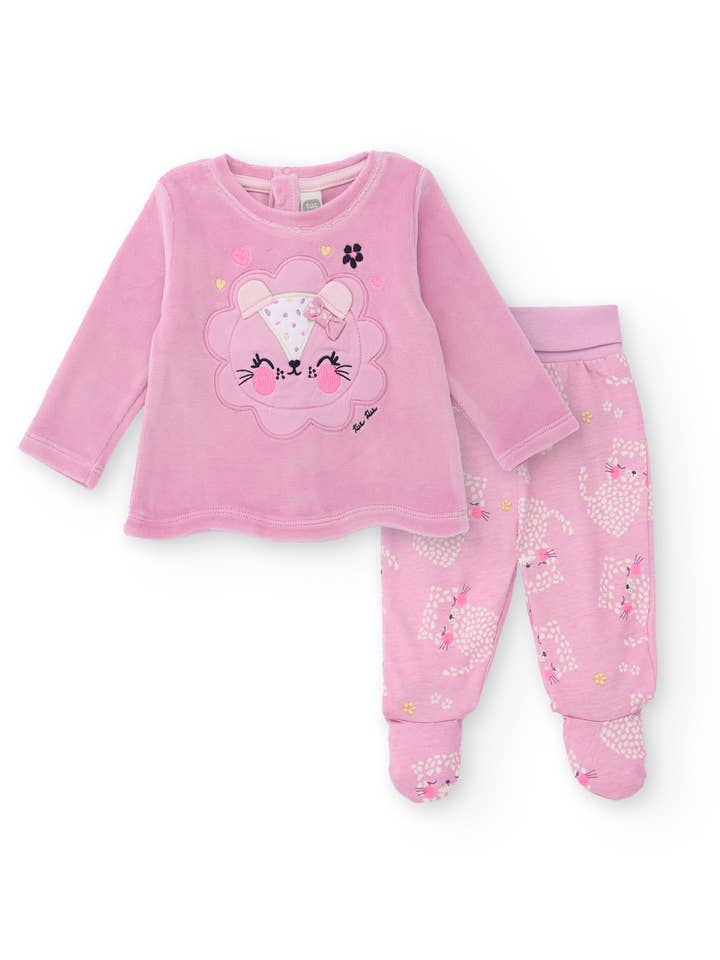 Girl's leopard print T-shirt and pants set for wholesale by tuc tuc