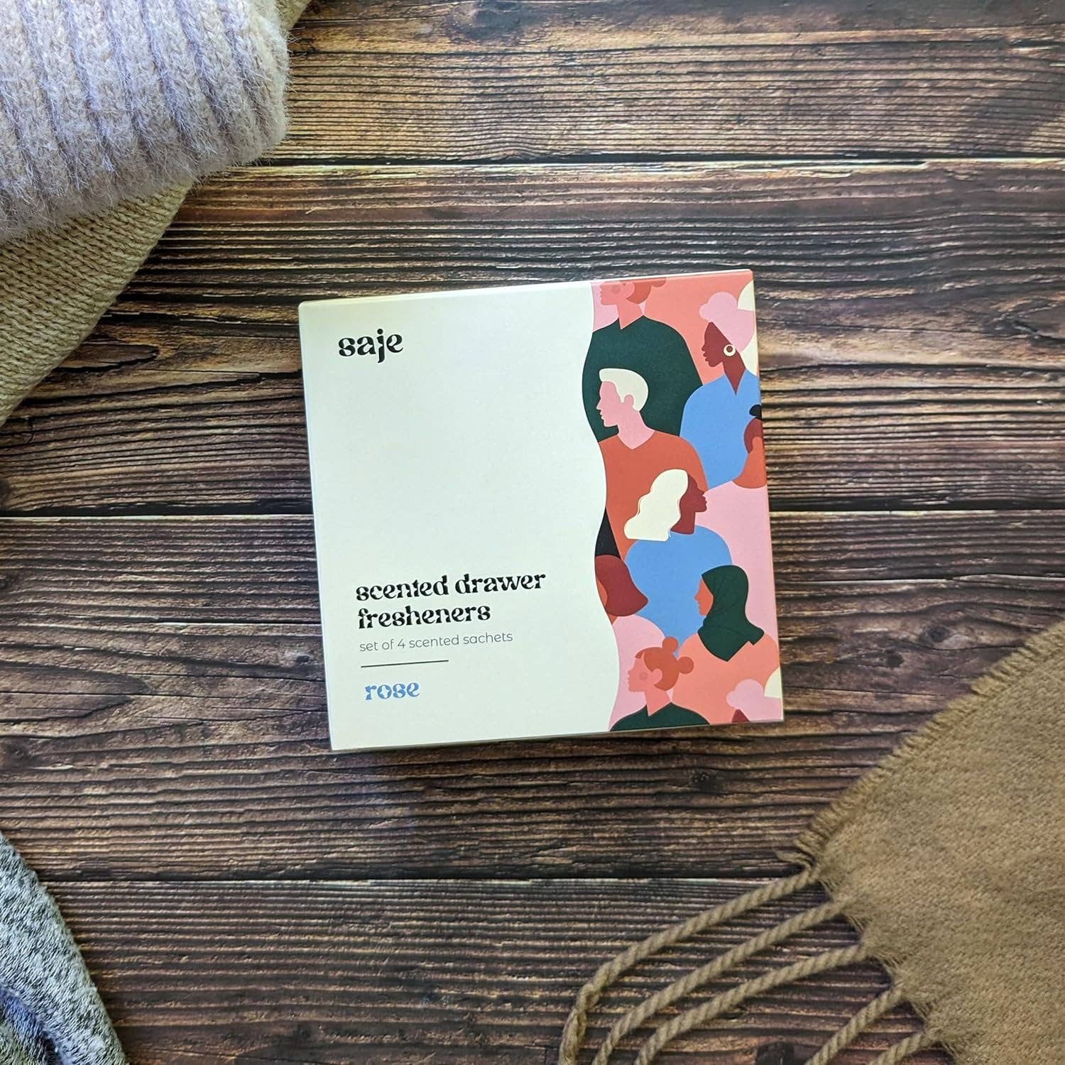 Robert Frederick Ltd - Wholesale Sachet - Saje Scented Sachet - Set of 4 Rose - People Design3