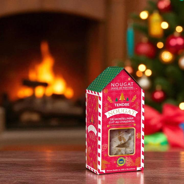 Montélimar IGP Soft Nougat Christmas Chalet - 120g for wholesale by Nougat Diane De Poytiers