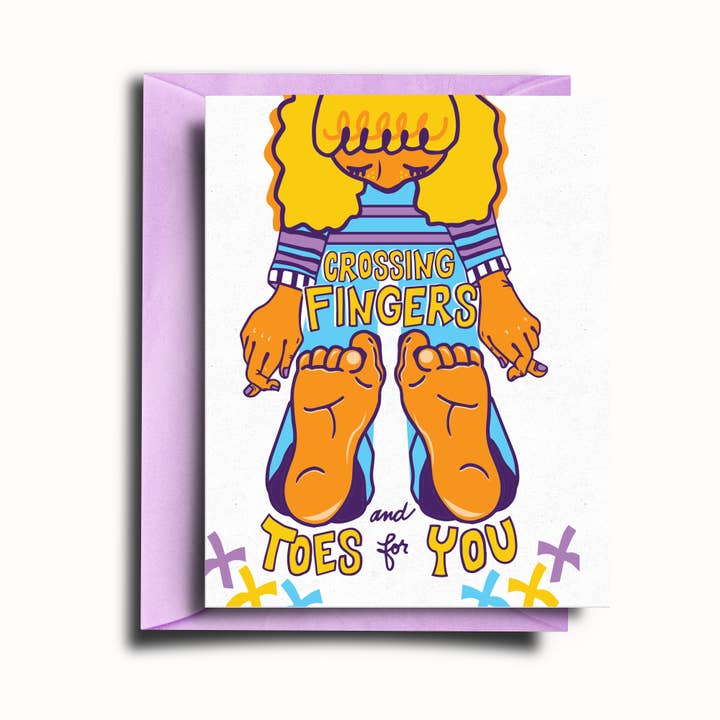 SOMETHING OF A DANDY - Wholesale Good Luck Card - Fingers and Toes Good Luck Card