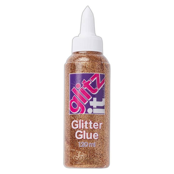 Glitz it Glitter Glue, Bronze, 120ml for wholesale by West Design Products