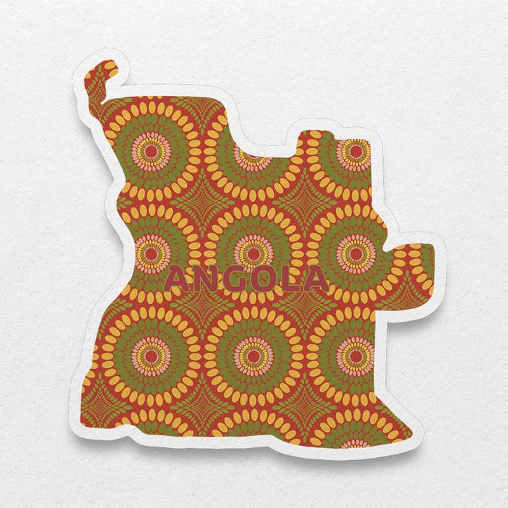 Angola Sticker (Midden-Afrika) voor wholesale door Pounded Yam Productions
