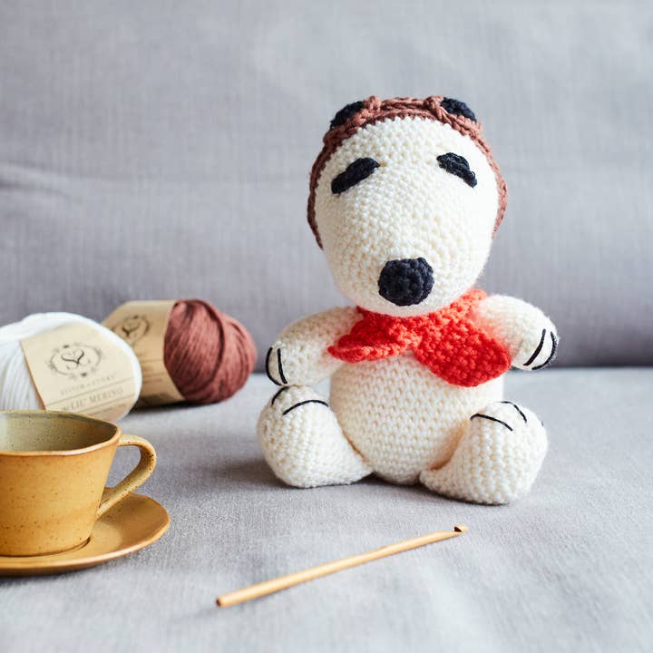 Peanuts: Pilot Snoopy Amigurumi Crochet Kit for wholesale by Stitch & Story