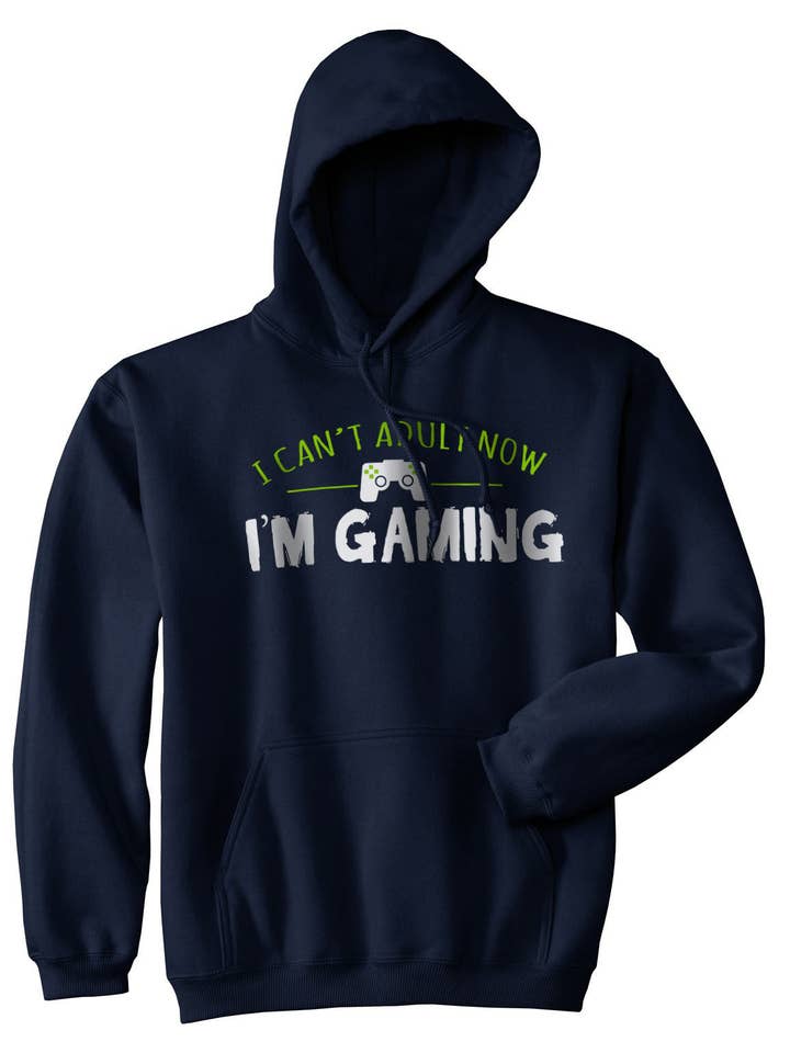 Navy I Cant Adult I'm Gaming Hoodie Video Games Graphic Hoodie for wholesale on Faire