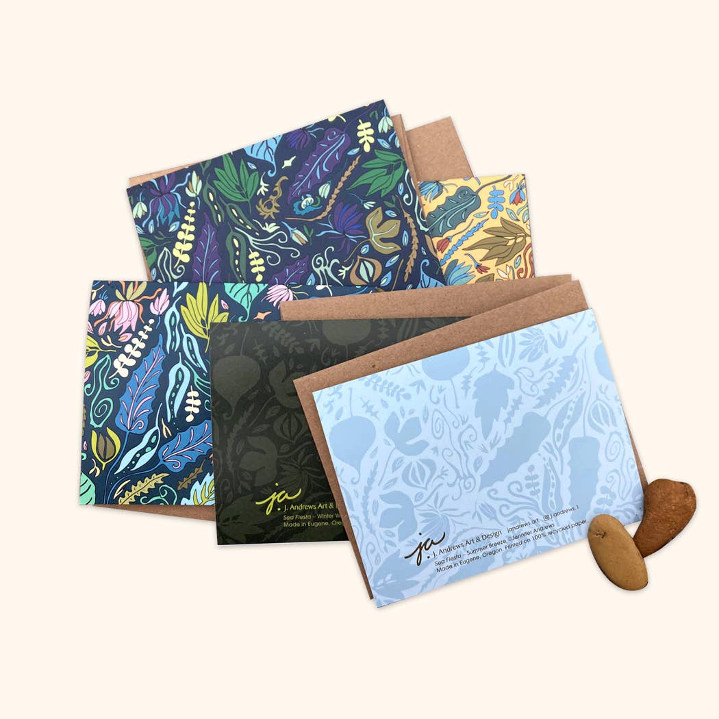 J. Andrews Art & Design - Wholesale Stationery/Notecard Set - Nice Notes - Boxed Set of 5 - 100% Recycled Paper4