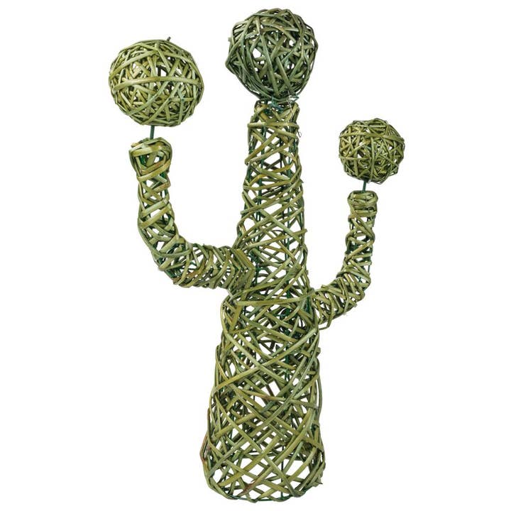 Creaciones Meng - Venta al por mayor Artículo decorativo de mesa - Cactus decoracion de mimbre verde