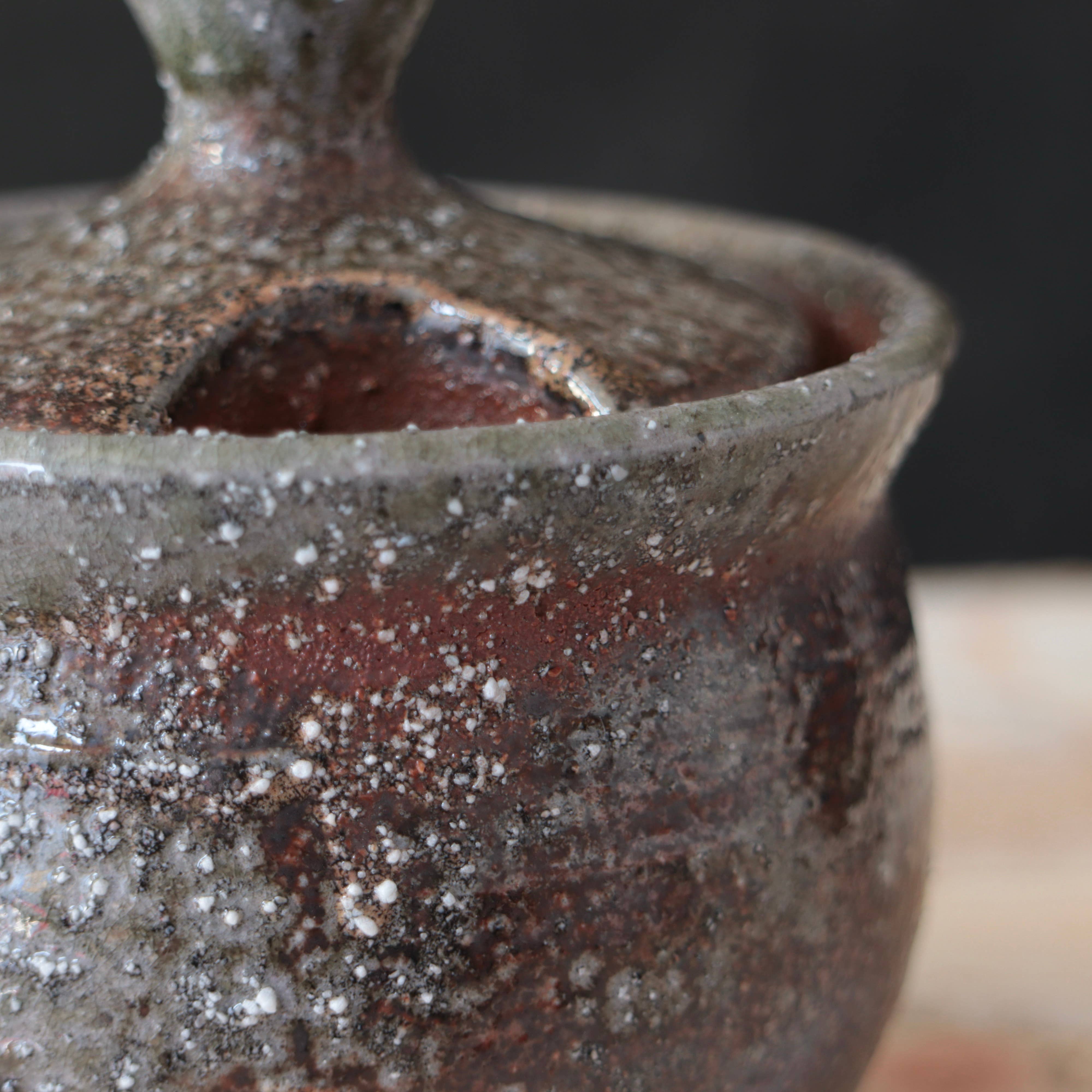 Matt Fishman Pottery - Wholesale Jar - Soda-Fired Sugar Jars Dark Surface Round9