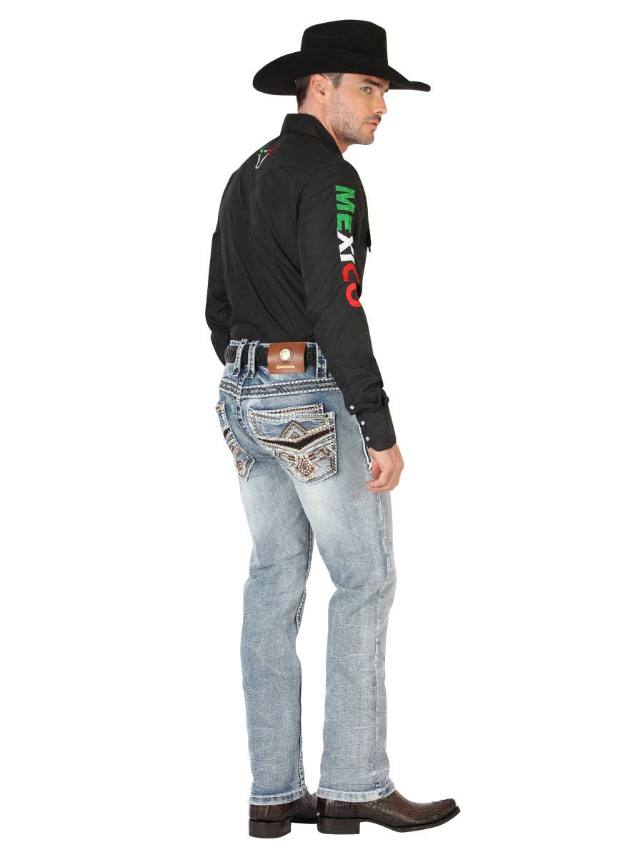 El General Western Wear – Engroshandel Jeans - Herre – Centenario Herre Premium Denim Boot Cut Bukser - Sort 455322