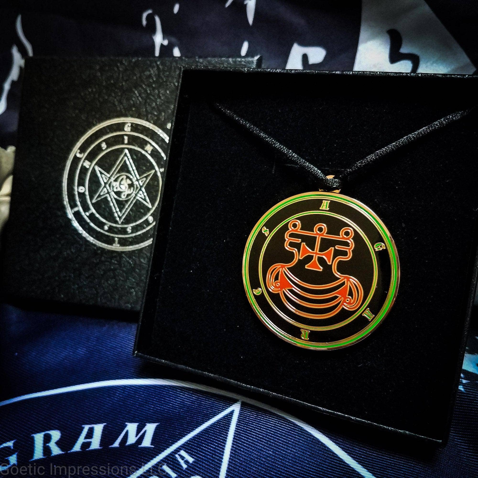 Goetic Impressions - Vente Breloques/médailles personnalisées - Médaillon Sigil d'Agares - Sceau Démoniaque d'Ars Goetia5