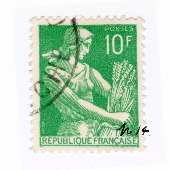 No 14. Postage Stamp Memento Print for wholesale by Wish You Were Here, Dear