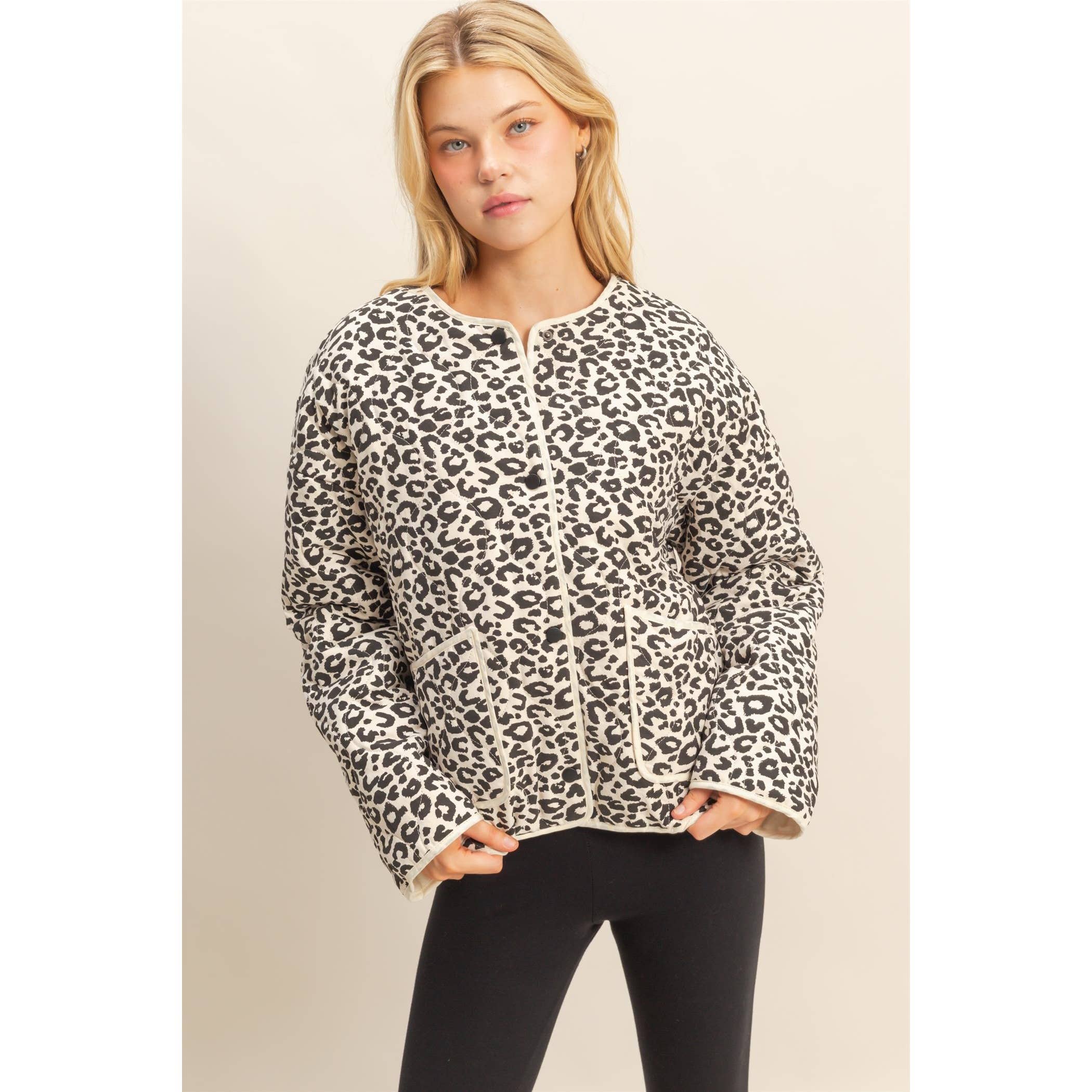 HYFVE – wholesale Dunjacka - Dam – Leopardmönstrad vadderad puffjacka2