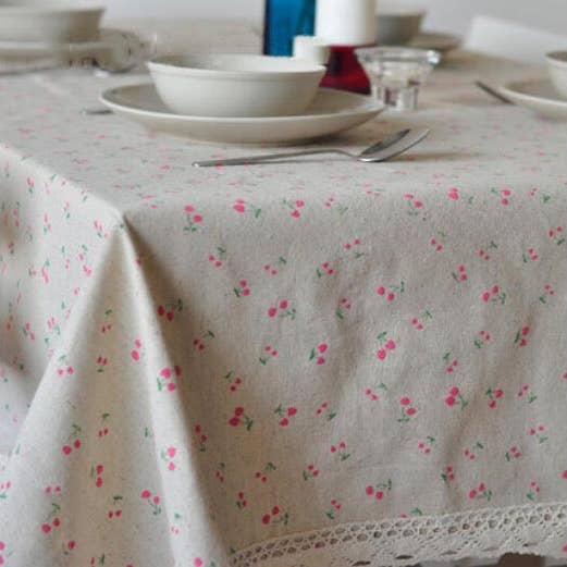 ACCITY - Wholesale Tablecloth - LACE DETAILED MULTI PATTERN TABLECLOTH_CWMM00171