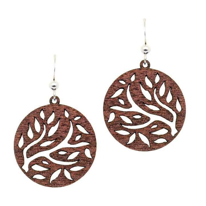 Branch & Blade træ øreringe, for engroshandel hos d'ears inc.