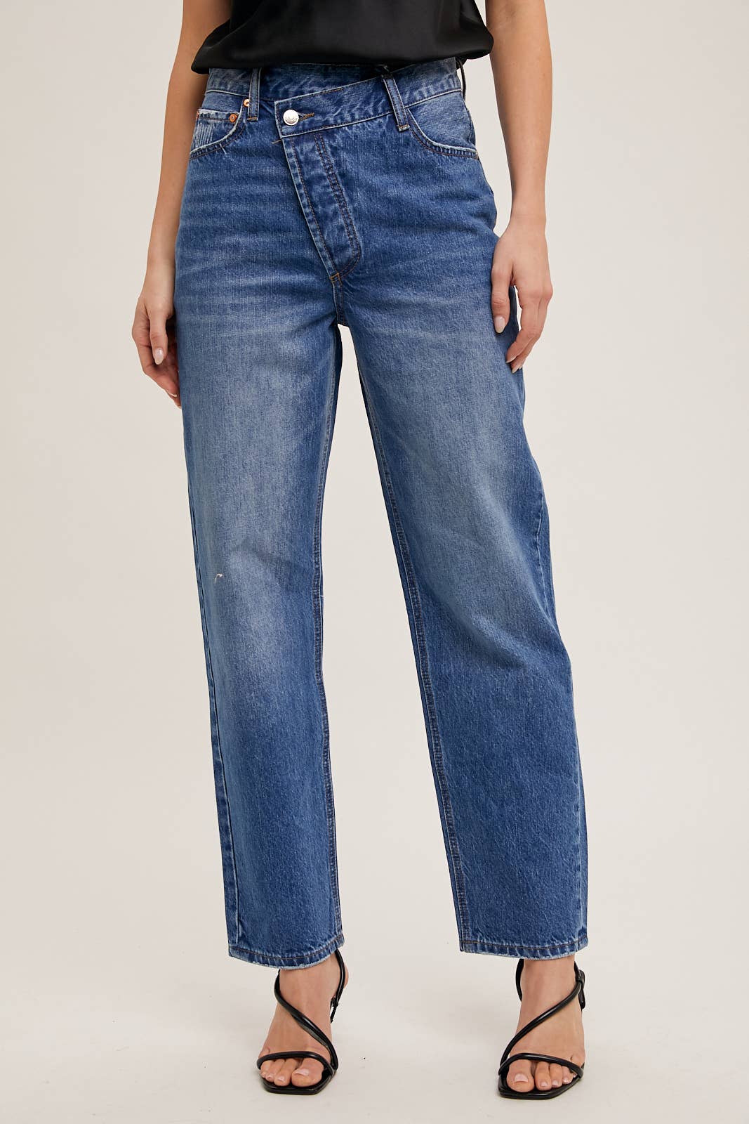 Bluivy - Wholesale Jeans - Women's - DENIM ASYMMETRICAL WAIST STRAIGHT LEG JEANS8