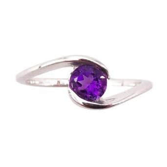 Amethyst-Ring „Doriane“ aus Sterlingsilber für den Großhandel von France Mineraux
