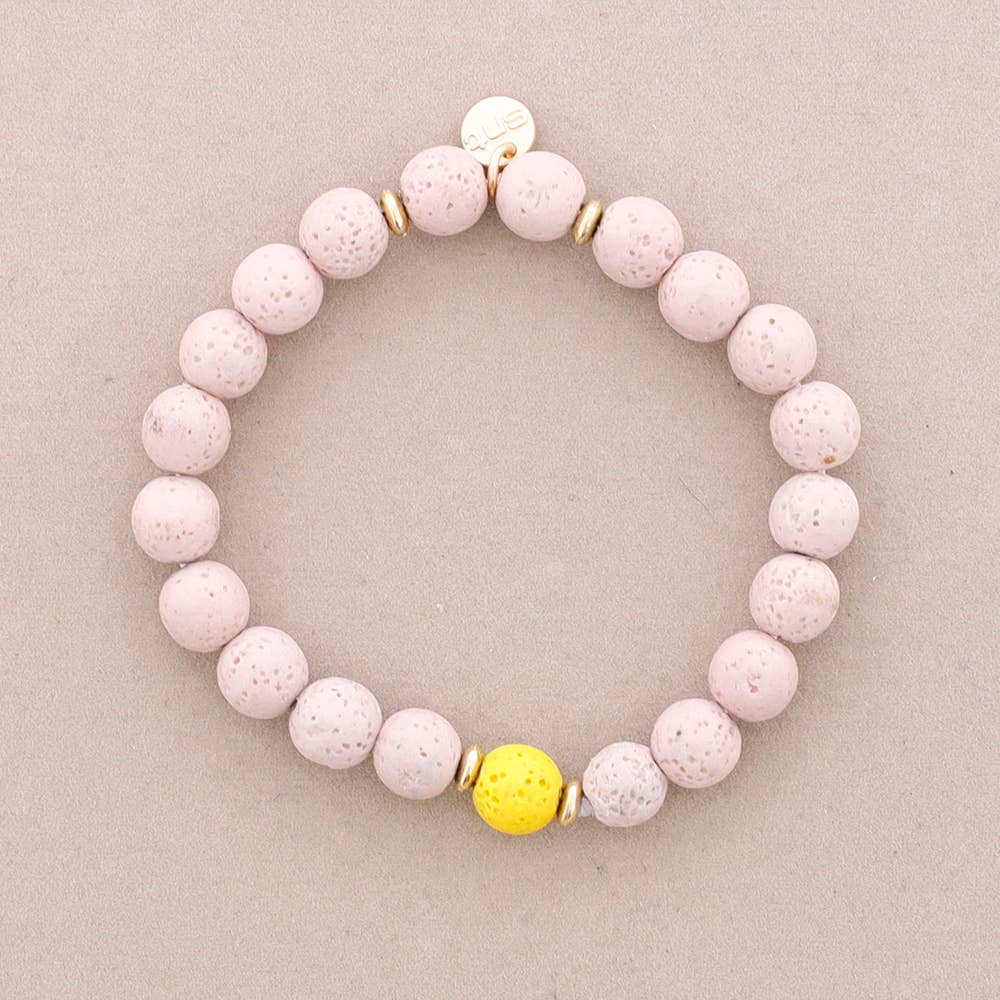 Sonata - Vente Bracelet de perles - Bracelet élastique avec boules d'imitation de pierres de lave8