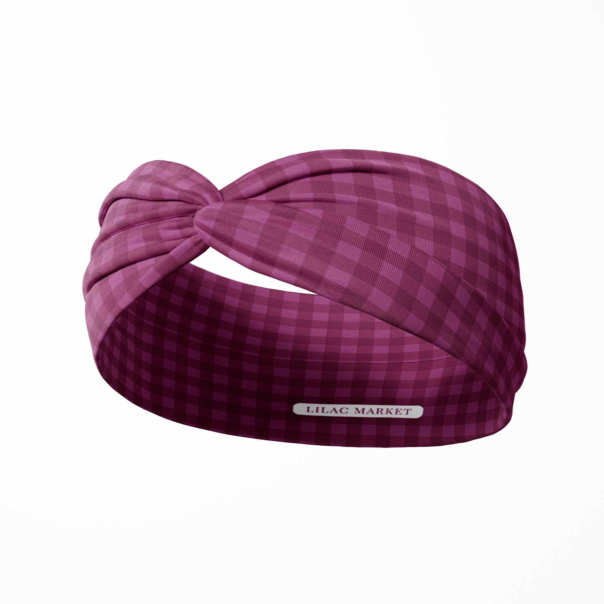 Lilac Market Headbands - Wholesale Fashion Headband - Women's - Simply Gingham in Mulberry