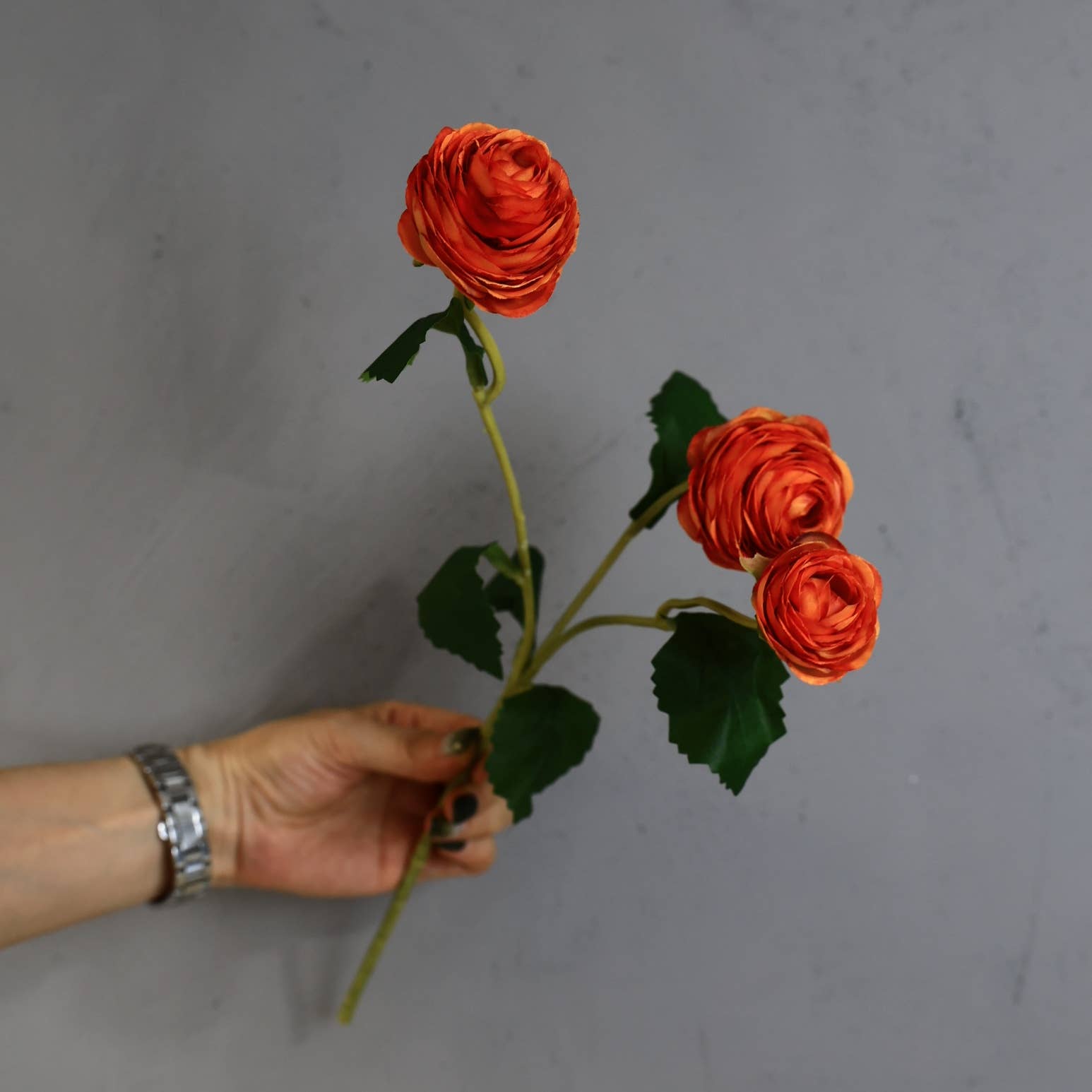 ACNITE(We cover U.S. import duties) - Vendita all'ingrosso Fiori finti - Rosa artificiale da 16,6 cm, rosa piccola a 3 teste, fiori finti2