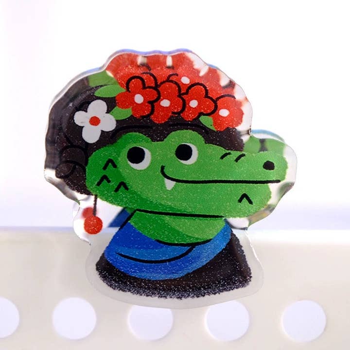 Pince à reliure en acrylique NINIGOGO | Frida Kahlo pour la vente par LULUFUNSTUDIO
