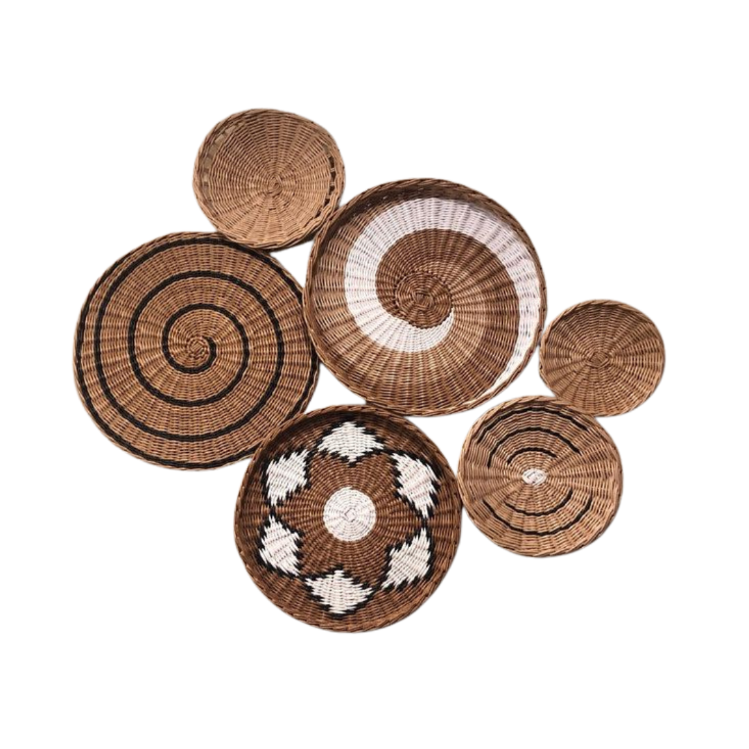 Fibre & Shoot - Venta al por mayor Papel pintado 3D - Chocolat Chaud: decoración de pared de yute de 6 piezas1