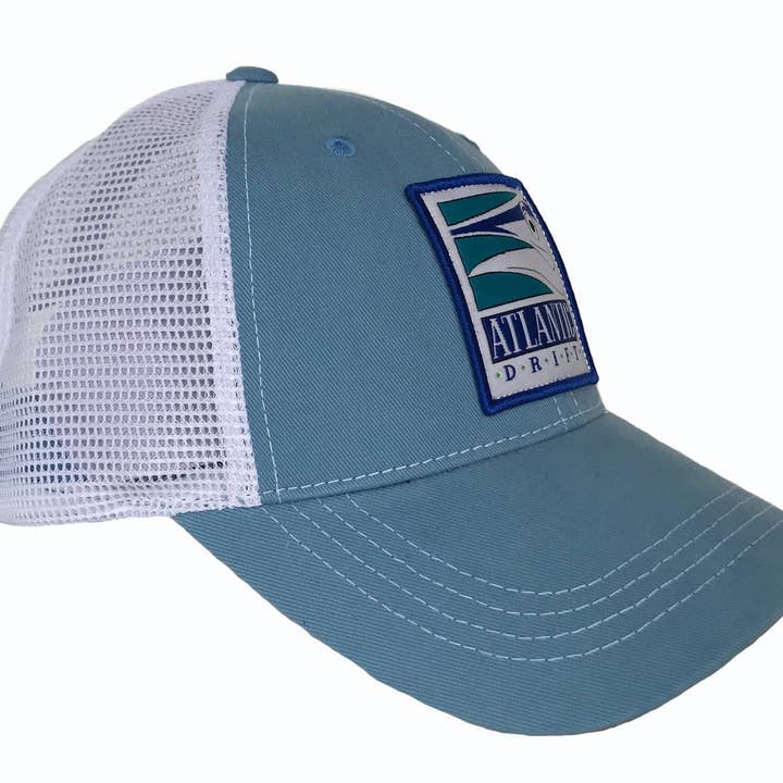 Retro Marlin - Trucker Hat - Light Blue for wholesale by Knotted Pine Trading Co.