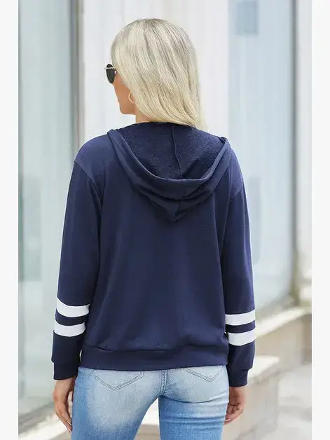 Supreme Fashion - Vendita all'ingrosso Felpa con cappuccio - Donna - Felpa con cappuccio ampia a maniche lunghe con cerniera.13