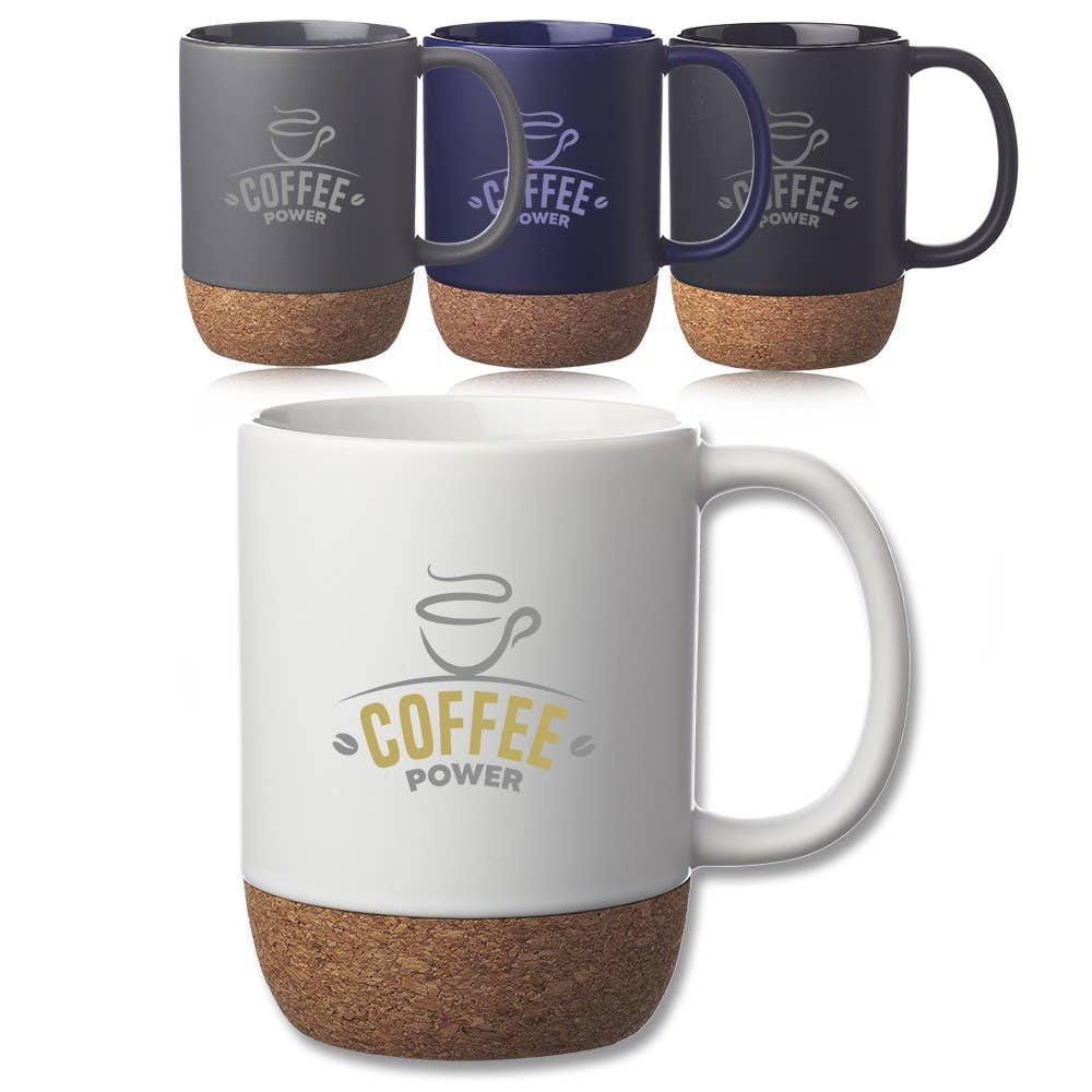 Market Street Promotions - Wholesale Coffee Mug - Cork Bottom Ceramic Mugs0