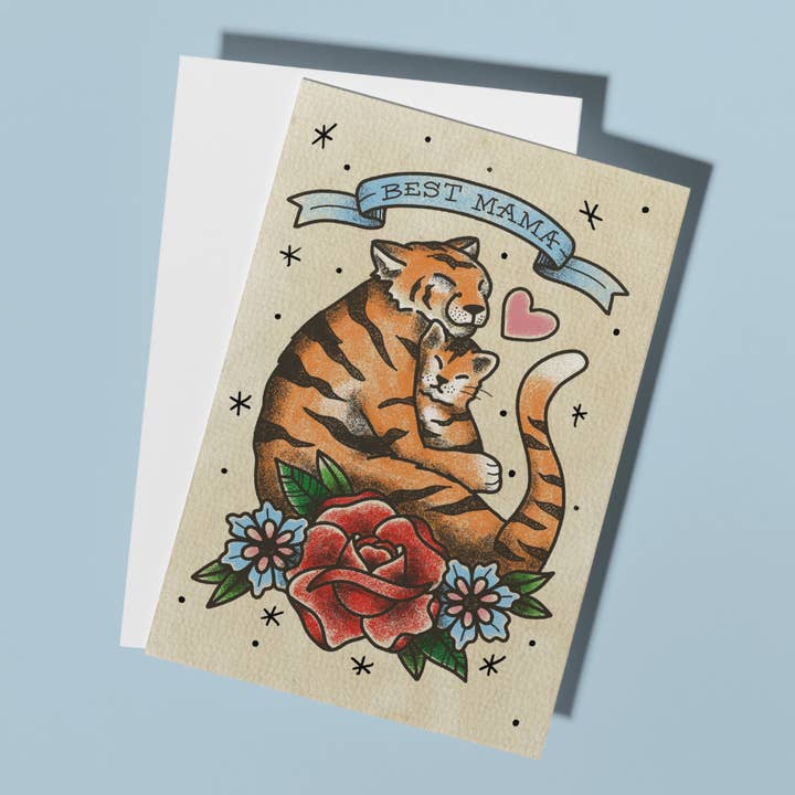 Best Mama Card - Traditional Tattoo Style for wholesale by Odd Bird Books