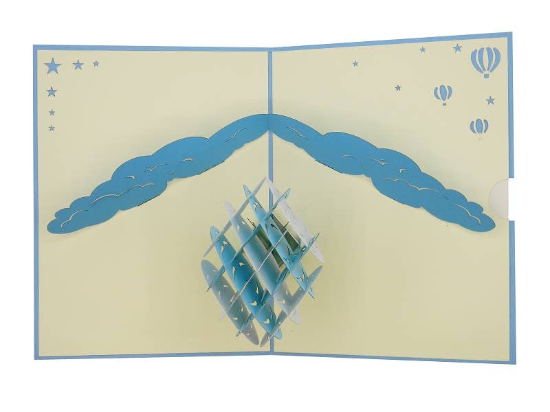 RF Distribution - Wholesale Everyday Greeting Card - SURPRISE Hot Air Balloon origami card2