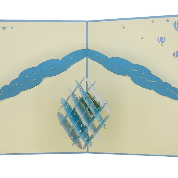 RF Distribution - Wholesale Everyday Greeting Card - SURPRISE Hot Air Balloon origami card2