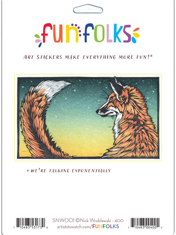 ADHESIVO DE VINILO SNW001 ROYAL RED FOX para venta al por mayor de Fun Folks