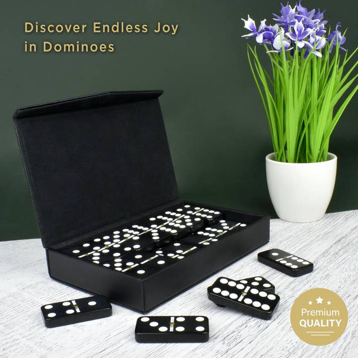 Queensell - Wholesale Dominoes - Dominoes Set for Adults - Double Six Set 28 Tiles