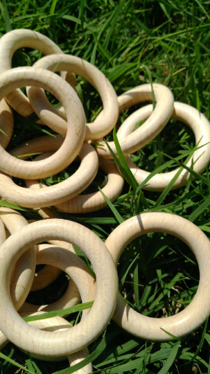 SGN Group LTD - Wholesale Wood Toy - Kids - 10 pcs Macrame rings, wooden teethings, wooden wheels rings6