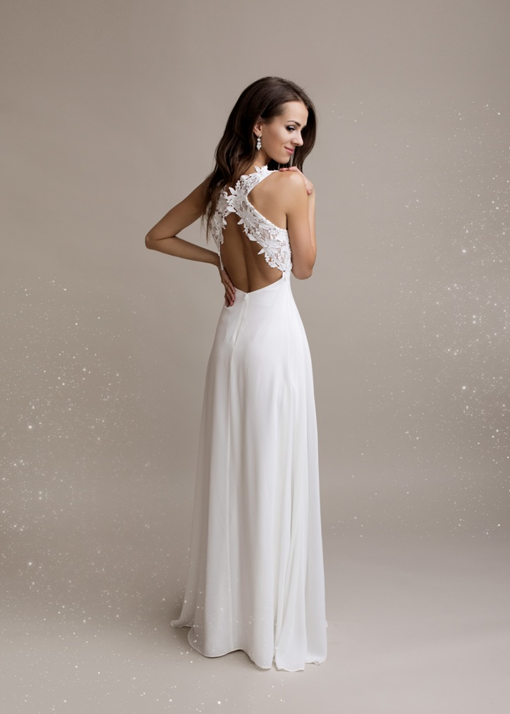 Eva & Lola - Epsilonn – Großhandel Abendkleid – Damen – Langes trägerloses Kleid mit Spitze - R13609