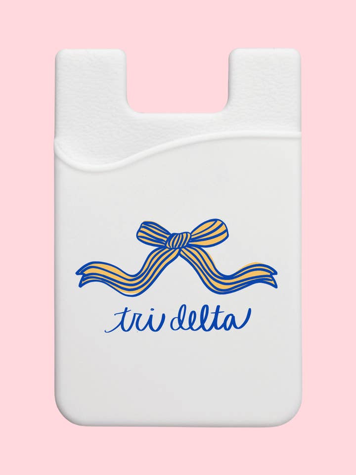 Delta Delta Delta Coquette Bow Sorority Phone Wallet for wholesale by Duo Threads
