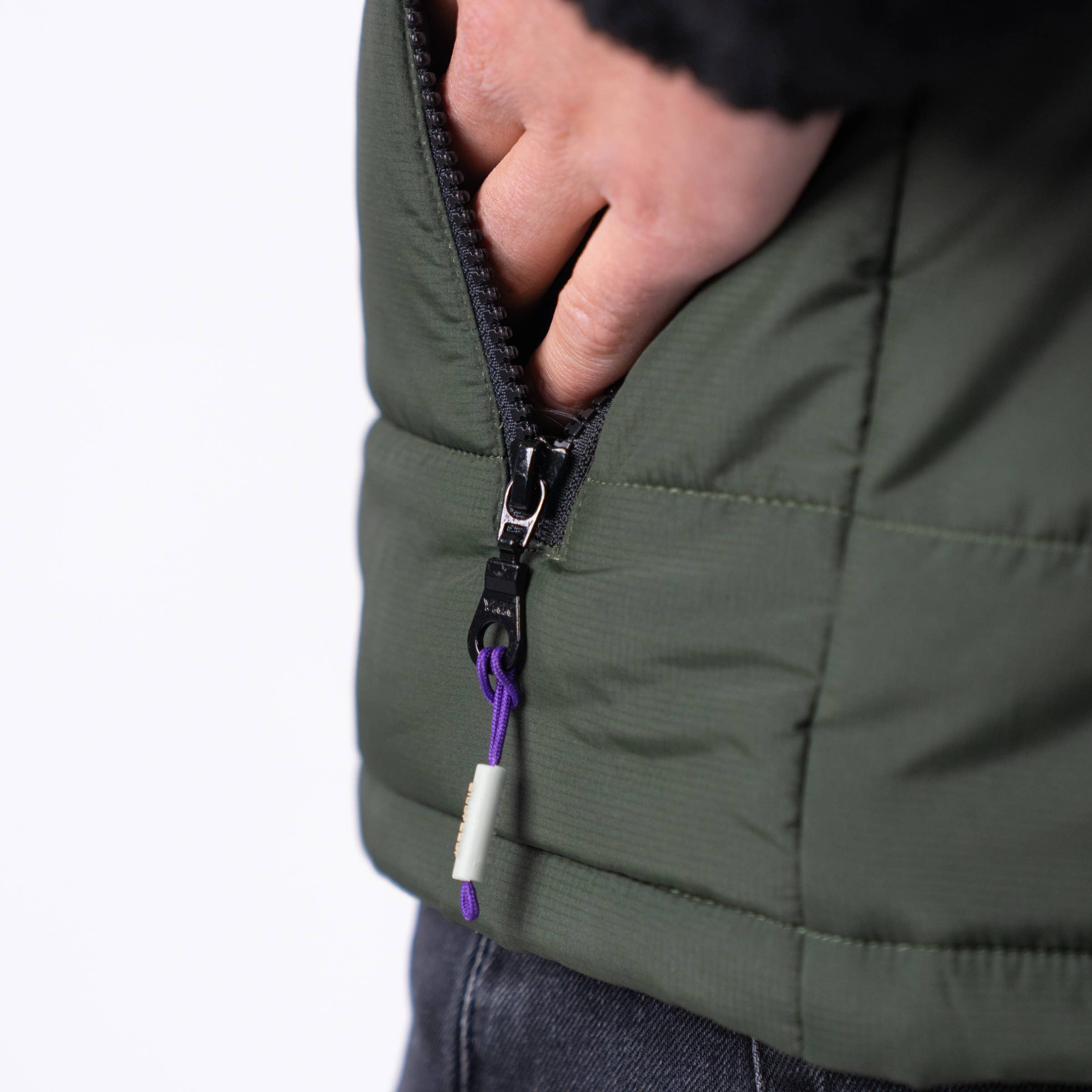 BILLYBELT - Wholesale Coat - Men's - Two-tone jacket in black and green sherpa5