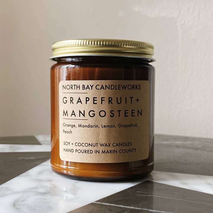 Grapefruit Mangosteen (Mini Size, 3.8 oz) for wholesale by North Bay Candleworks