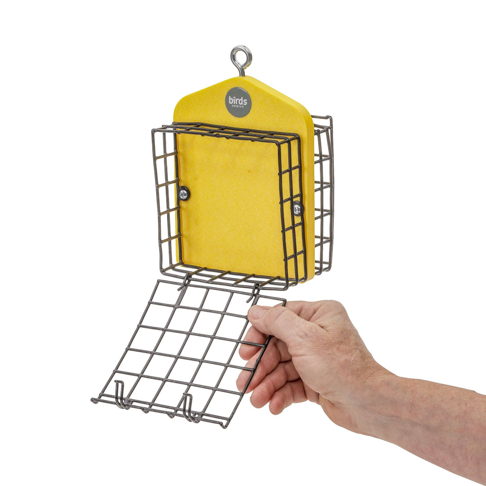 Birds Choice - Wholesale Bird Feeder - Suet Feeder for Two Cakes in Yellow Recycled Plastic3