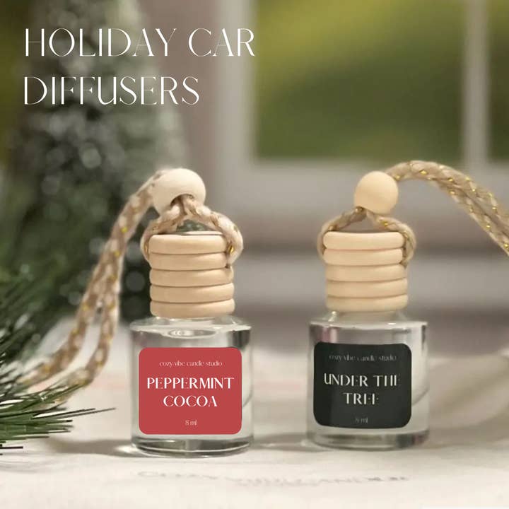 Holiday Car Diffusers | Travel Air Fresheners for wholesale by Cozyvibecandlestudio