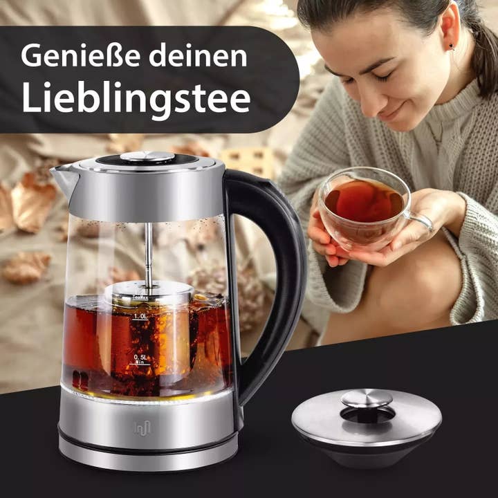 Biomatea - Wholesale Kitchen Appliance - Maris Glass Kettle 1.7L with Removable Tea Strainer Temperature Setting7