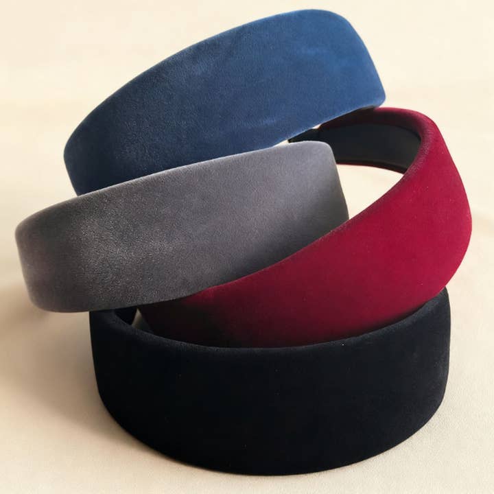 VINTAGE-STYLE VELVET WIDE HAIRBAND_CWAHA08286 for wholesale by DOUBLJU