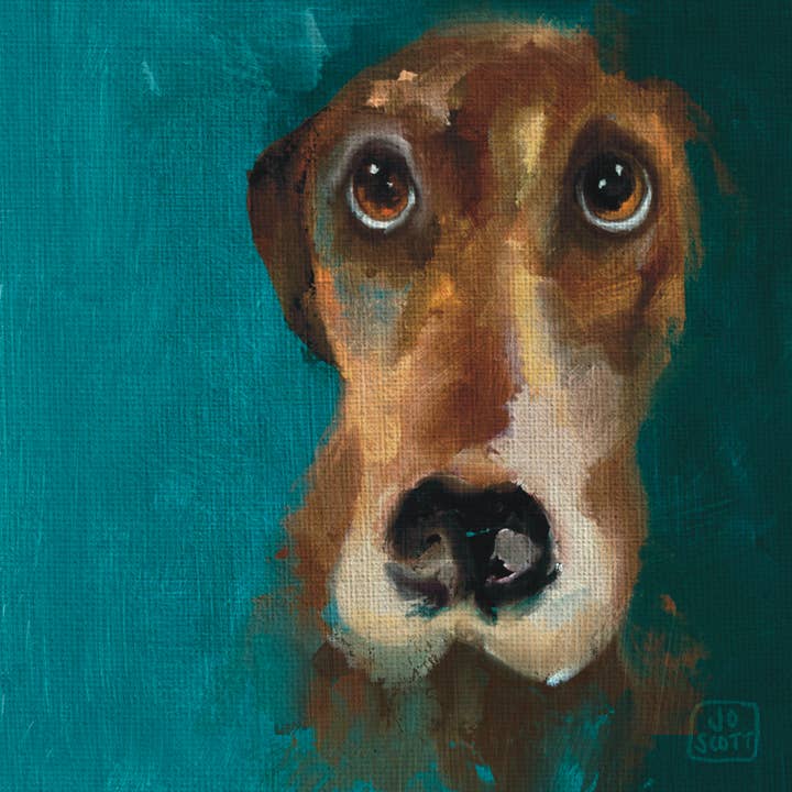 Charles the Lurcher Fine Art Print for wholesale by Jo Scott Art