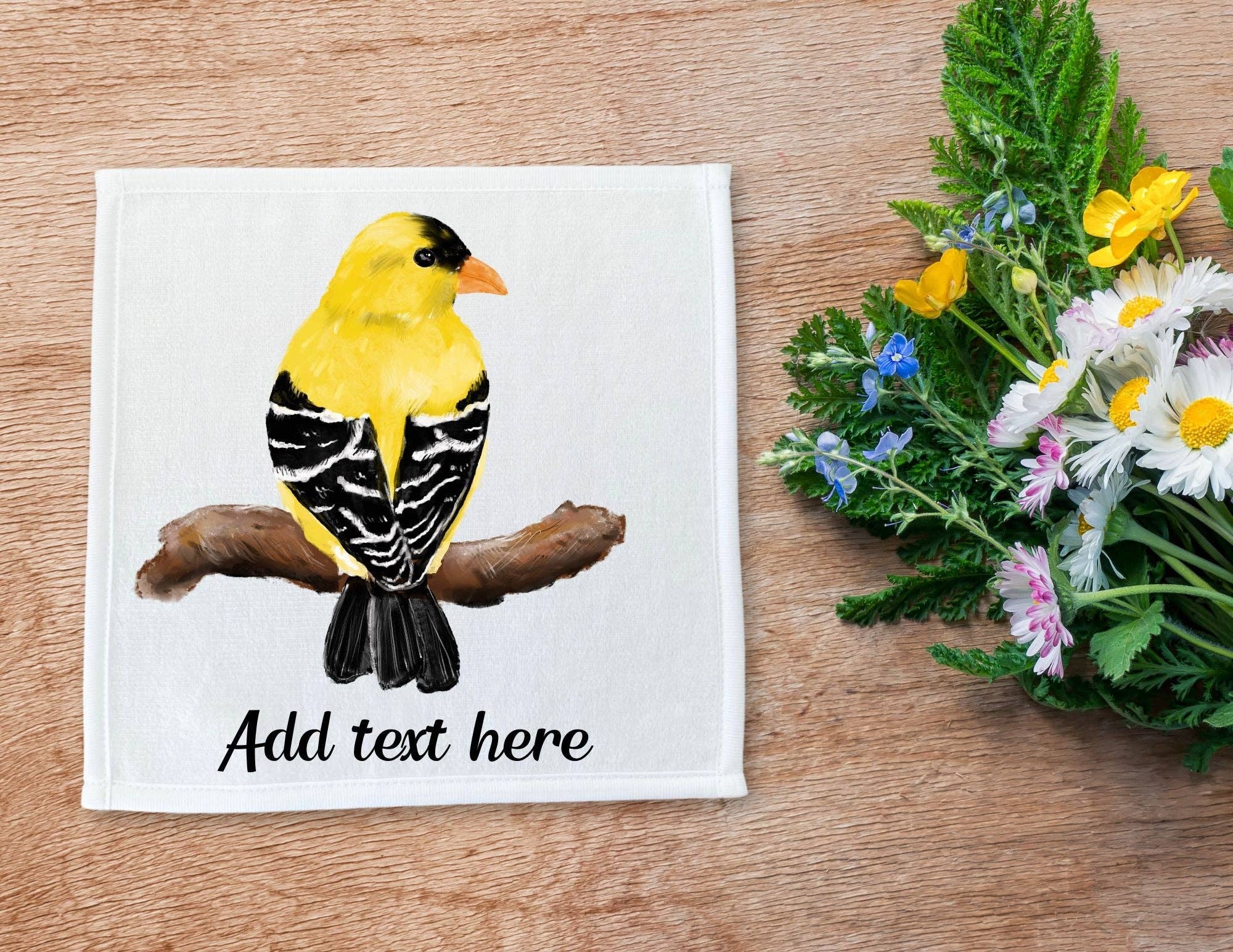 MerikaArt - Wholesale Wash Cloth - American Goldfinch Washcloth4