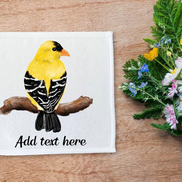 MerikaArt - Wholesale Wash Cloth - American Goldfinch Washcloth4