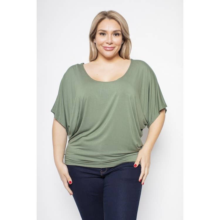 Curve Market - Wholesale Knit Top - Women's - PLUS SIZE BATWING KNIT TOP10