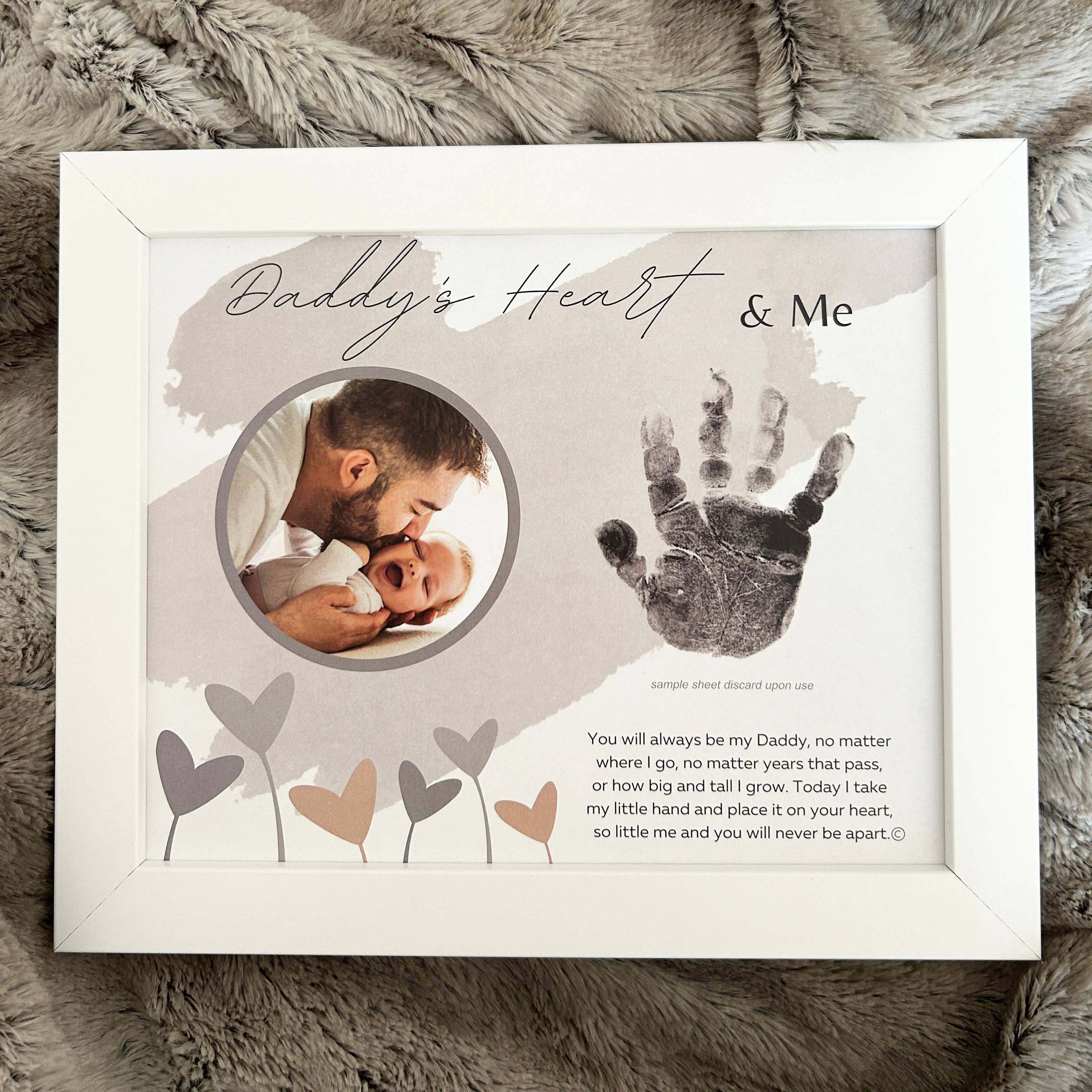 The Grandparent Gift Co. Inc. - Wholesale Picture Frame - Kids & Baby - Daddy Handprint Keepsake Frame: Heart and Me 43803