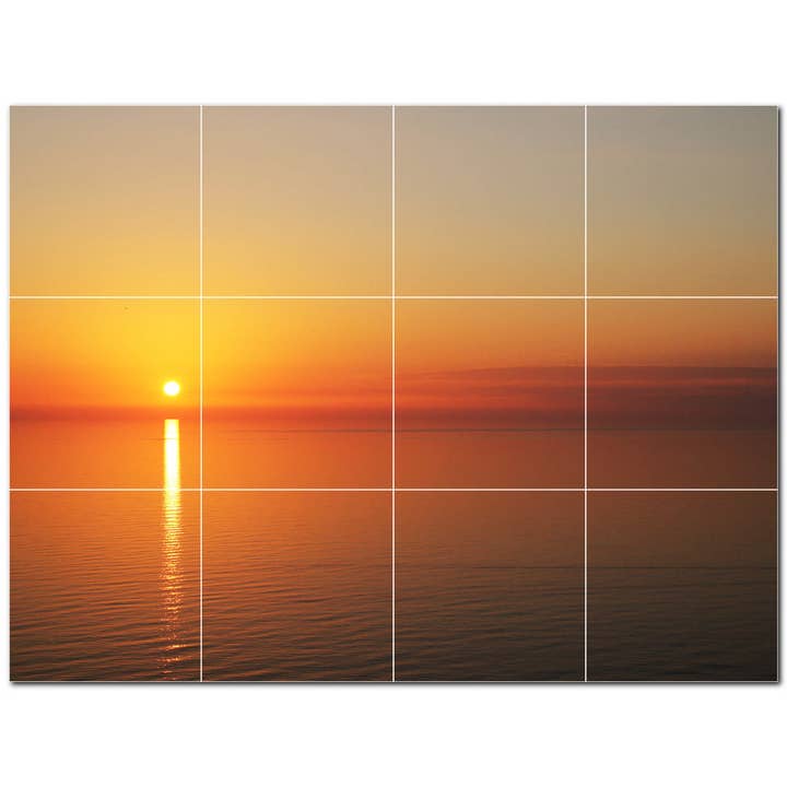 Sunset Keramiska plattor Keramiska plattor Väggmålning PT500990 för wholesale av Picture-Tiles.com