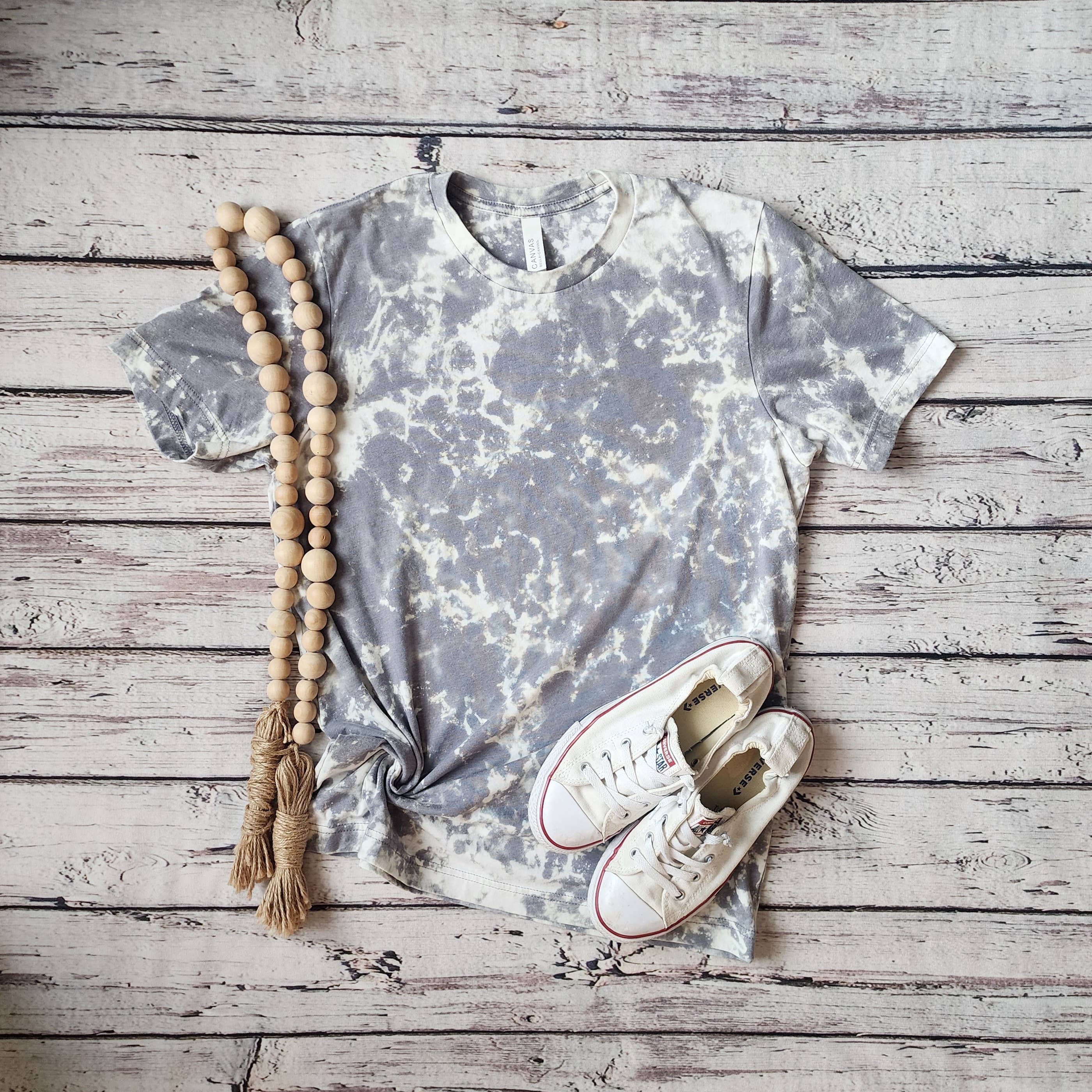 Shirts & Giggles - Wholesale T-Shirt - Women's - Bella+Canvas® Blank Scrunch Bleached T-Shirt, Unisex Tee14