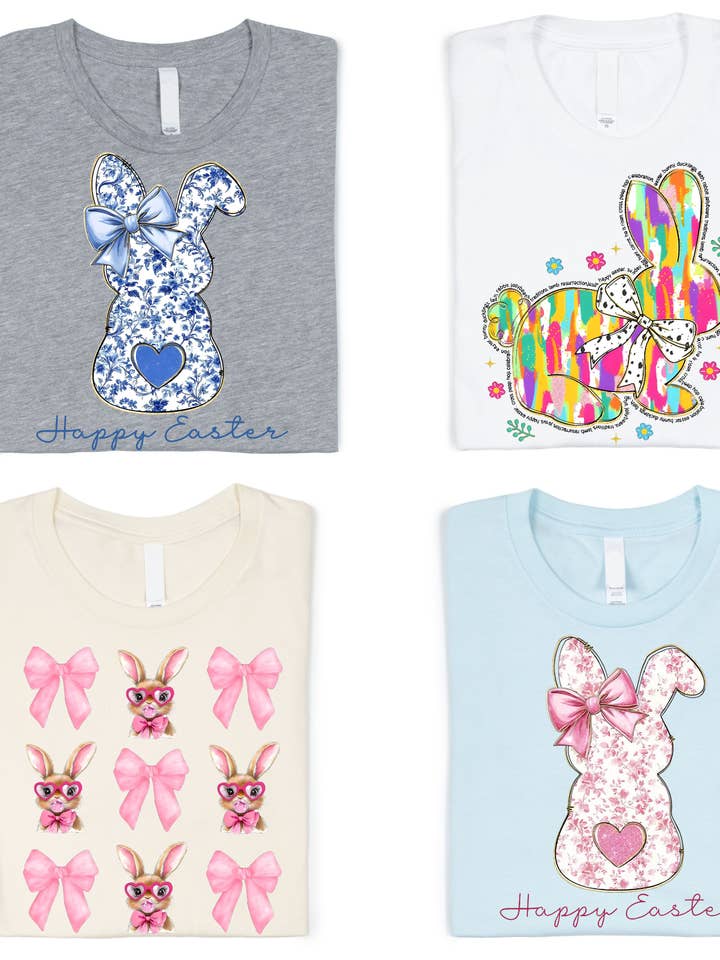 Happy Easter Bunny Shirt and other Purchase Wholesale easter tee. Free Returns & Net 60 Terms on Faire trending on Faire.