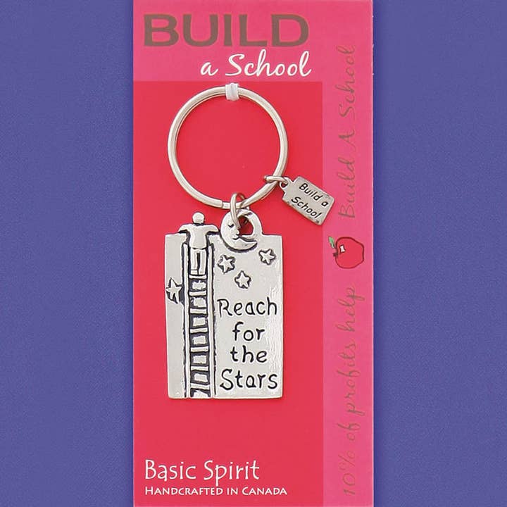 Atteindre les étoiles Construire une école Porte-clés Global Giving pour la vente par Basic Spirit